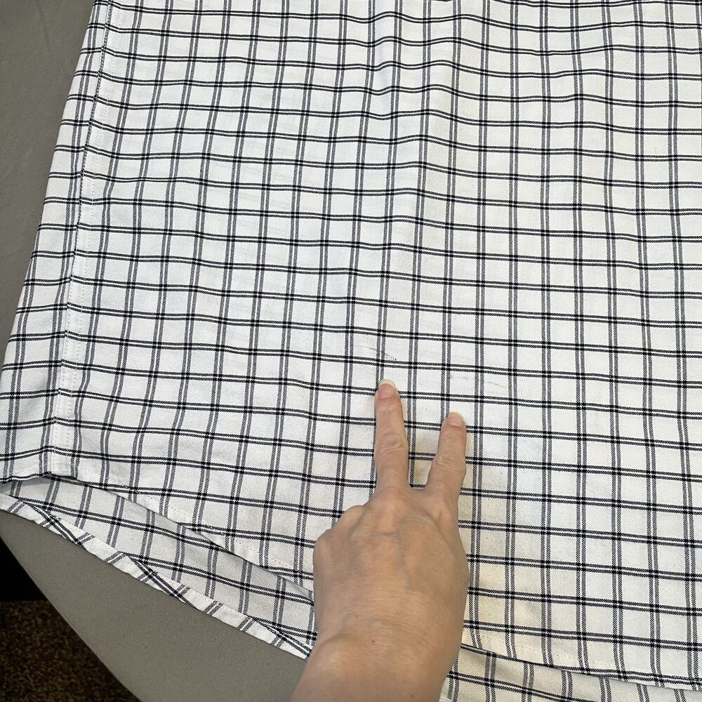 The FOUNDRY 4XLT Shirt Button Down Long Sleeve White/Black Check Plaid Easy Care - Picture 9 of 9